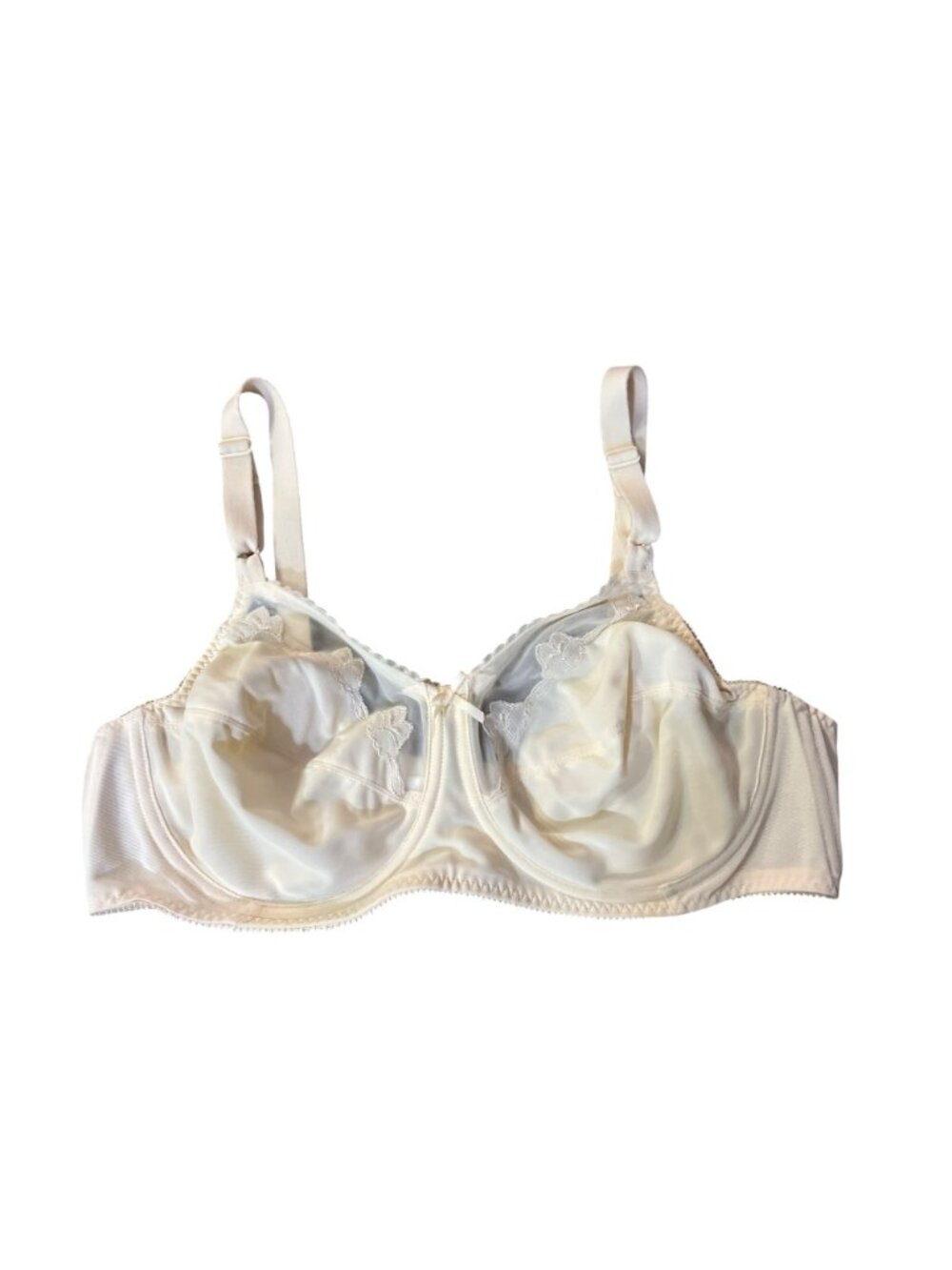 Full Coverage Bali Nude Bra Womens 38C Used Lace Mesh Underwire 0180 - Picture 4 of 13